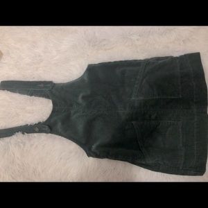 Dress jumpsuit dark green velvet